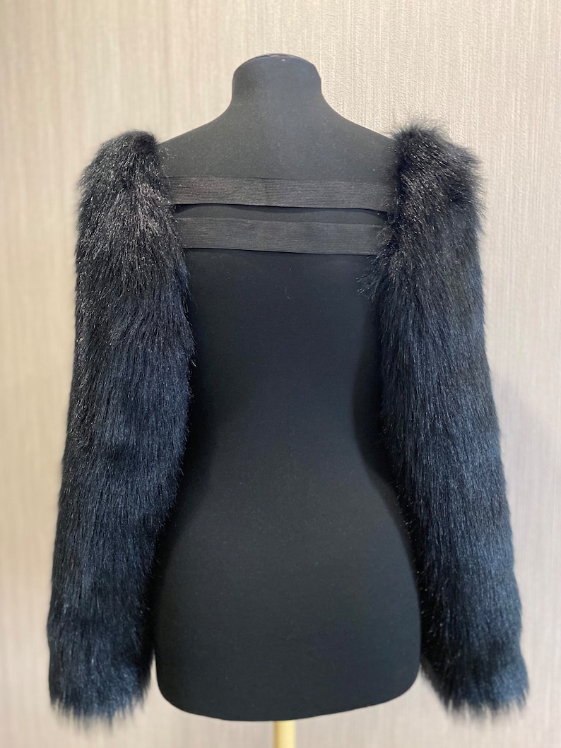 Black Fur Arm Sleeves Fursuit Partial Furry Sleeves Fursuit Arm Sleeves pre-made image 2