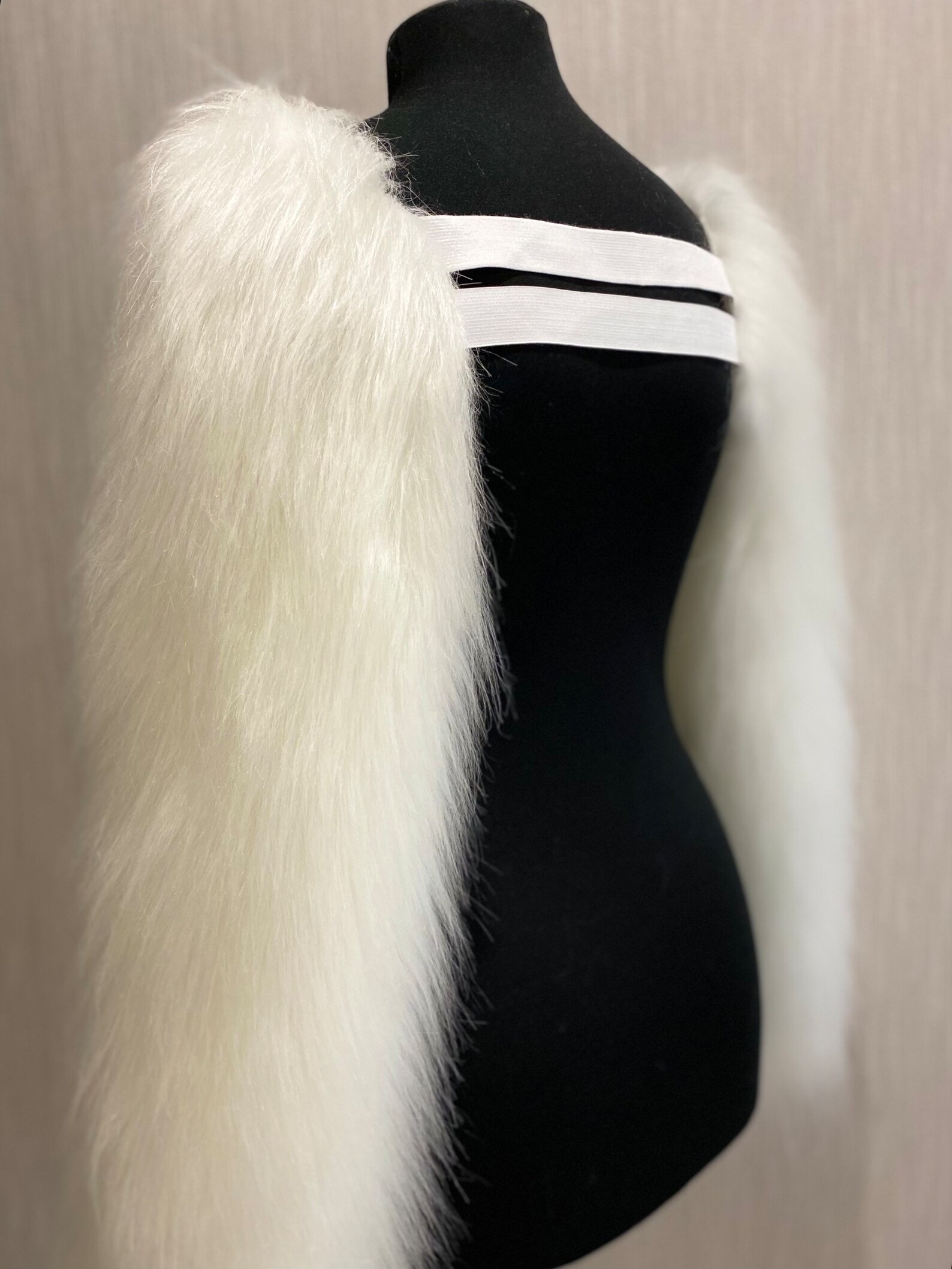 Puffy White Fur Arm Sleeves Fursuit Partial Furry Sleeves Etsy