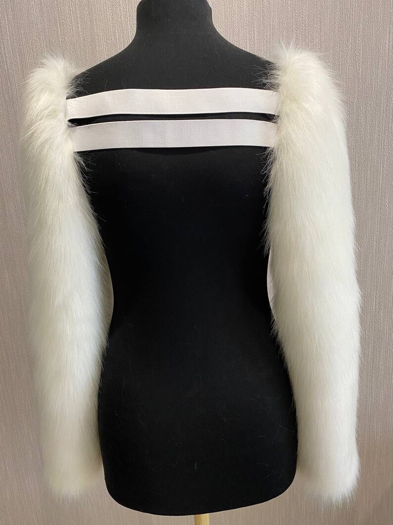 White Fur Arm Sleeves Fursuit Partial Furry Sleeves Fursuit Etsy
