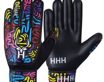 HHH Football Goalkeeper Gloves For Boys, Kids Children Youth Soccer Goalie Gloves with 4mm Latex Super Grip Palms Goalkeeping Gloves