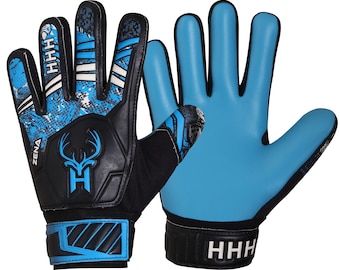 HHH Football Goalkeeper Gloves For Boys, Kids Children Youth Soccer Goalie Gloves with 4mm Latex Super Grip Palms Goalkeeping Gloves