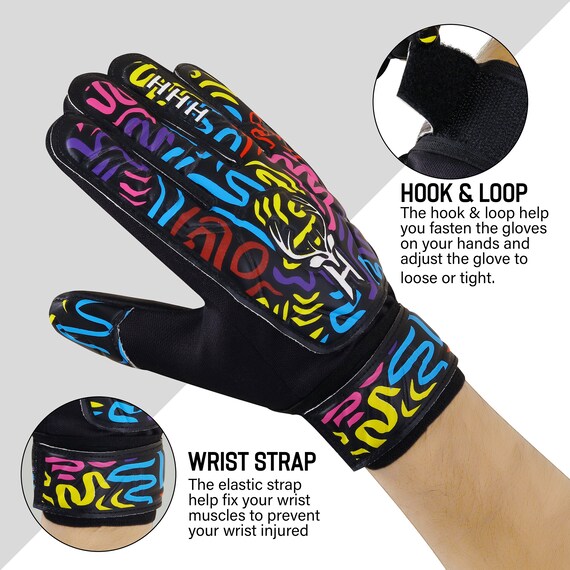 HHH Football Goalkeeper Gloves Kids Boys Soccer Glove With Grip Palms