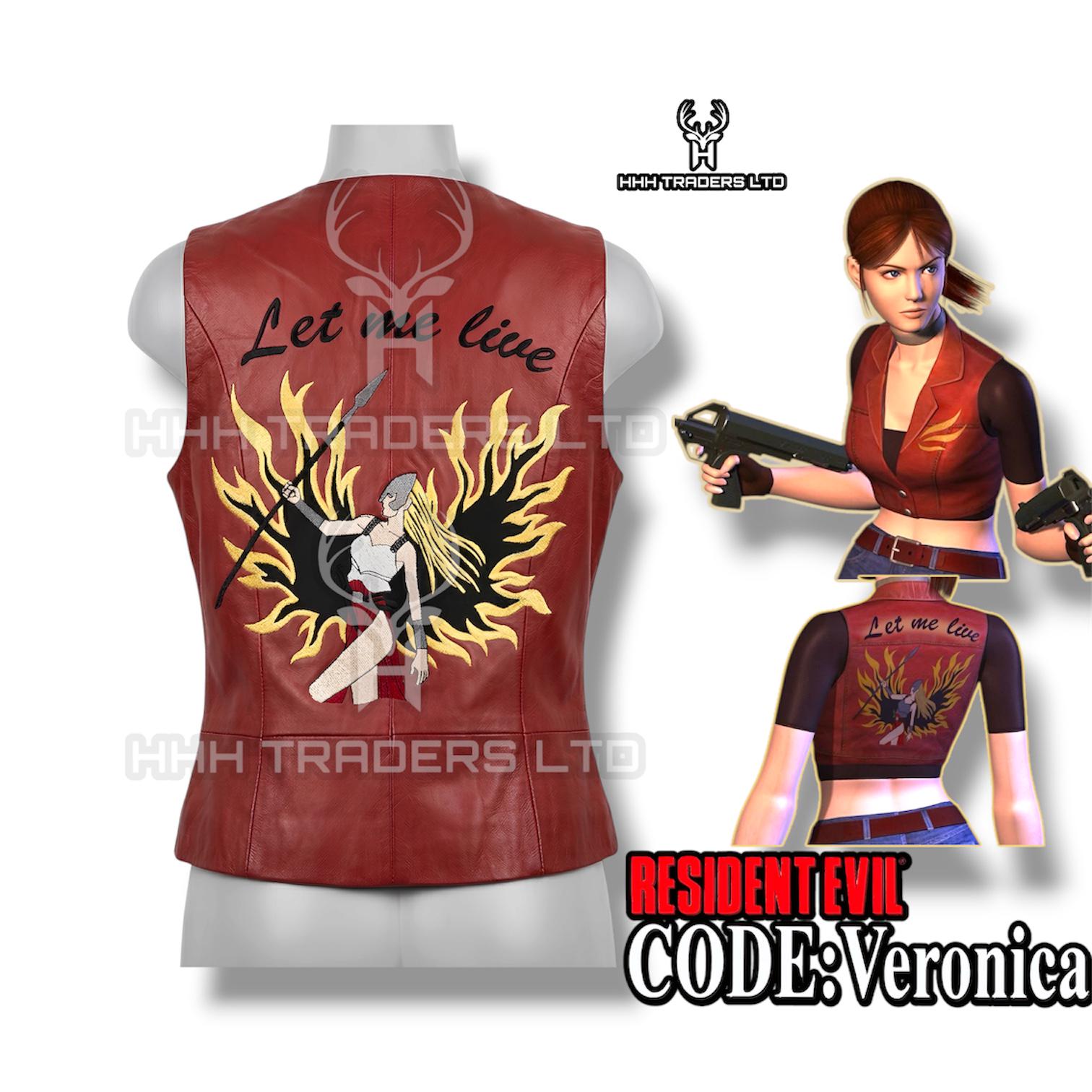 【激レア】VERONICAゲリラミリタリー ベスト　レッドリーチュエ Claire Redfield Leather Vest - Resident Evil CODE: Veronica