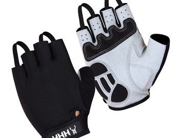 Guanti da ciclismo senza dita, mezze dita, imbottiti, per palestra, sport, unisex