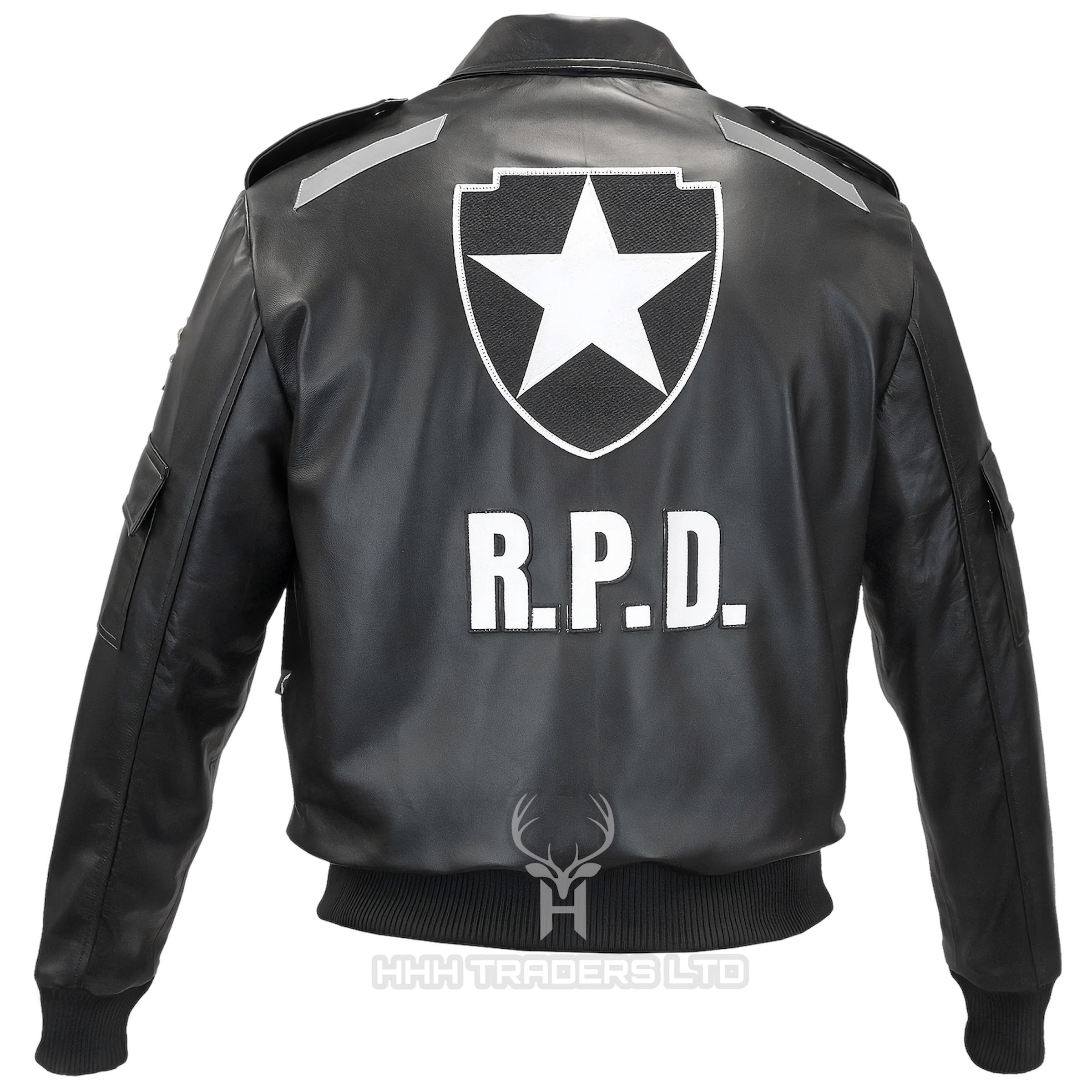 Biohazard Rpd Leon S Kennedy Resident Evil 2 RPD Leather Jacket RE2 - Raccoon City ...