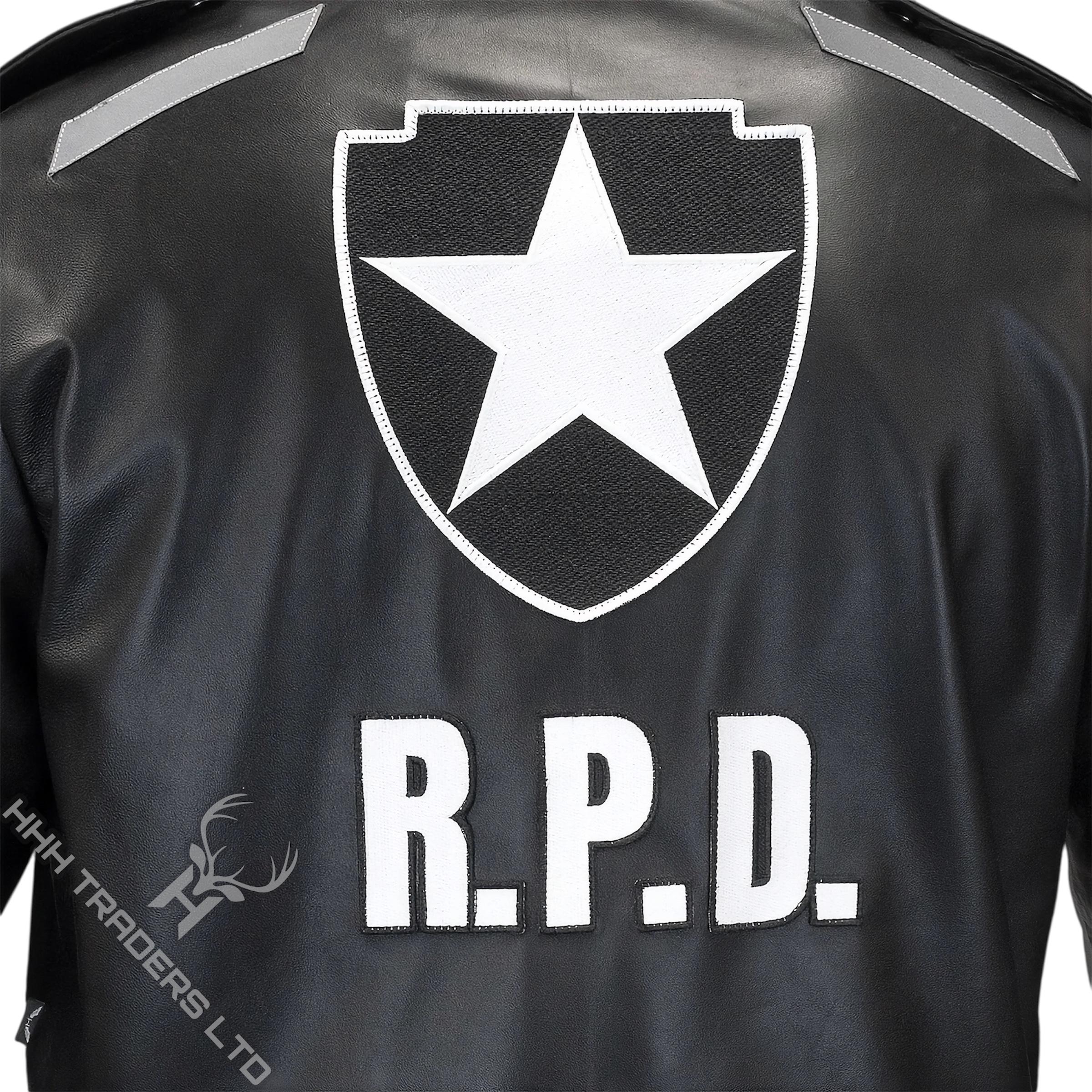 Leon S Kennedy Resident Evil 2 RPD Leather Jacket RE2 - Raccoon
