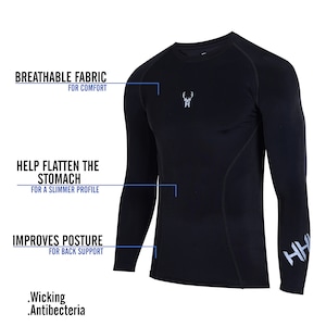 Men&#39;s Base Layer Rash Guard Top Body Armour Compression Under Shirts Skins Gym Fit Sports
