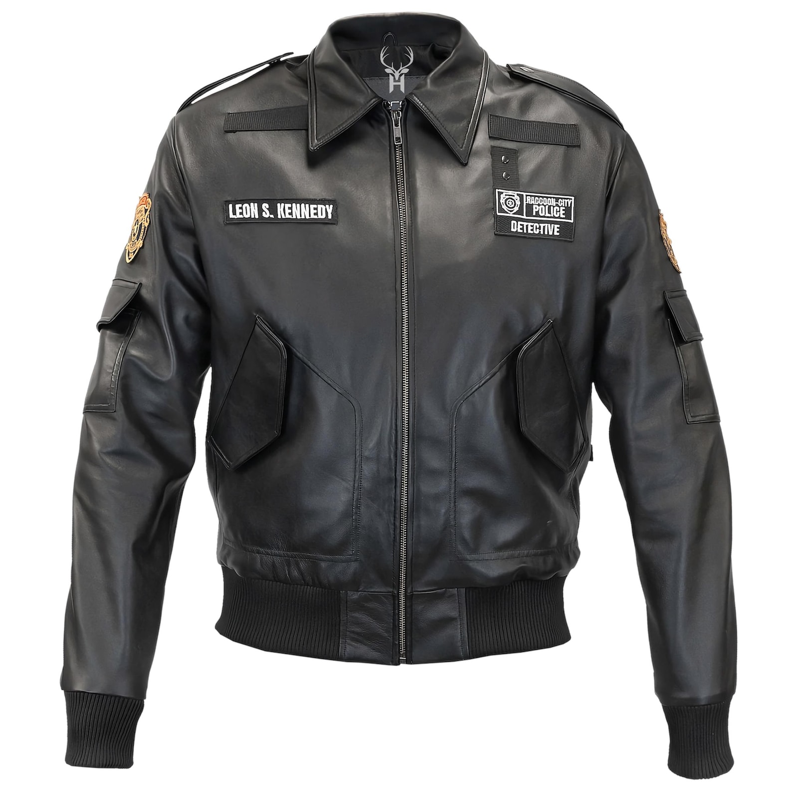 Leon S Kennedy Resident Evil 2 RPD Leather Jacket RE2 - Raccoon City ...