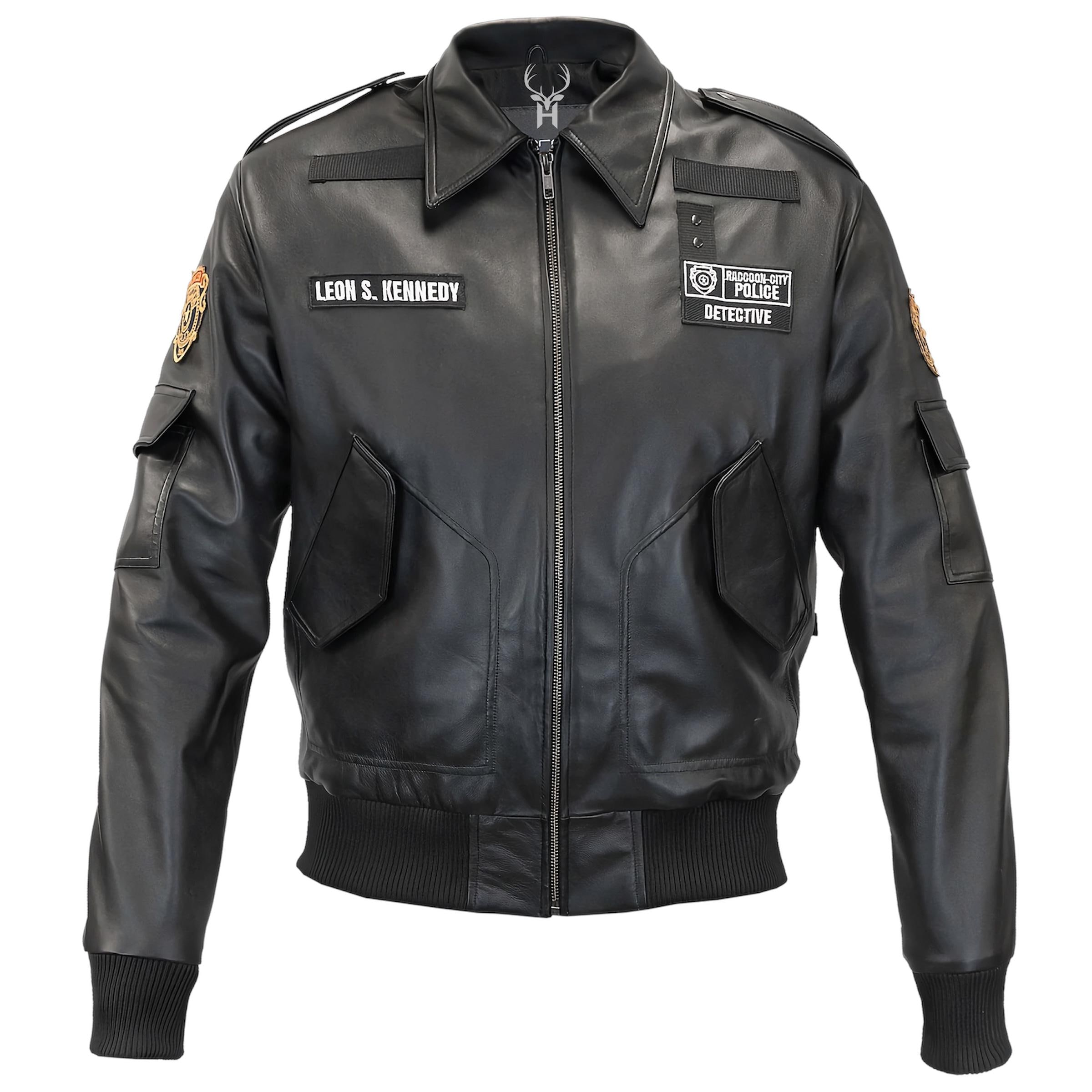 Rpd Jacket Leon S Kennedy Resident Evil 2 RPD Leather Jacket RE2 - Raccoon City ...