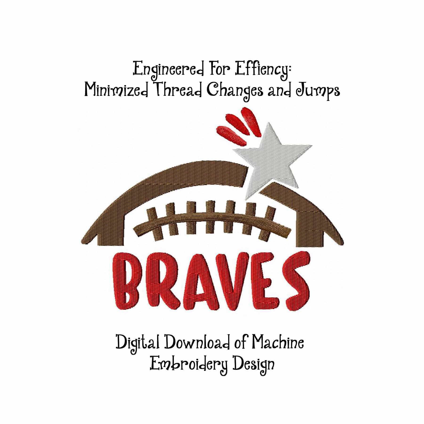 Atlanta Braves Logo Embroidery Design File - AJC Logo - Baseball