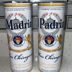 La Madrina - El Padrino Termo de 20oz de Cerveza modelo - Vaso de cerveza modelo para padrinos.