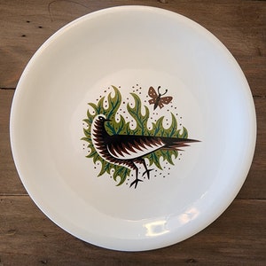 Jean Picart Le Doux Mid century modern 1960's Salins France Dove Serigraph Plate