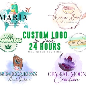 Custom Logo Design for Small Business | Cute Boutique nd Sweet Treat Logo | Makeup & Craft Branding Kit | Editable Personalized Template