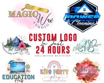 We will create a custom logo for your business, Custom logo maker, Craft logo design, Cake logo, Custom dog logo, Modern logo