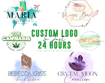 Custom logo design for business, Personalized Logo Design Custom, Travel Logo Custom, Salon Business Logo Design Custom, Unique Logo