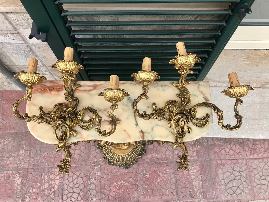 Pair of Antique French Appliques Wall Lamps Louis XVI France Etsy