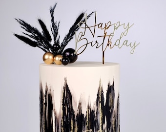 Cake Topper Happy Birthday mit Zahl | Geburtstag