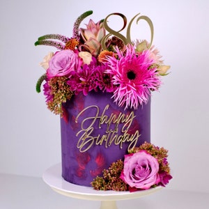 Cake Topper Happy Birthday mit Zahl | Geburtstag | Cake Topper Zahl