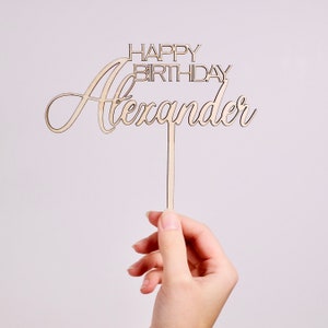 Cake Topper Happy Birthday + Name | Geburtstag | Kuchenstecker