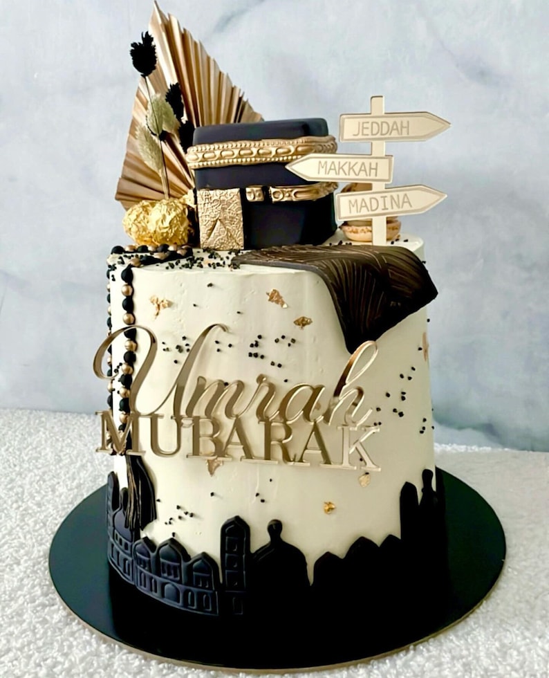 Umrah Mubarak Juego de decoración para tartas imagen 1