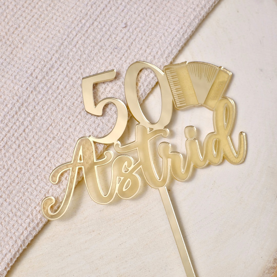 Cake Topper Accordion personalized Etsy