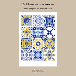 12 x modelli di piastrelle – carta fondente (DIN A4)