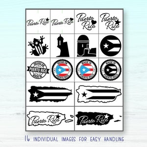 Puerto Rico Bundle, high quality digital download files for printing, vinyl cutting, engraving, embroidery, laser cutting, wood carving.