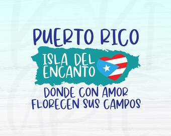 Isla del Encanto, fichiers de téléchargement numérique de haute qualité pour l’impression, la découpe de vinyle, la gravure, la broderie, la découpe laser, la sculpture sur bois.