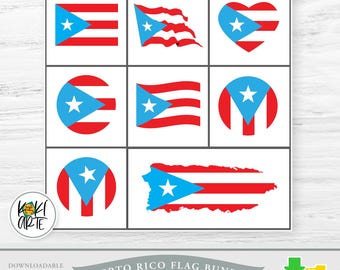 Puerto Rico Flag Bundle | Digital Files | Indigenous Caribbean Culture | Puerto Rican Heritage Art | Digital Download