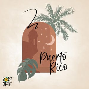 Art bohème de Porto Rico, PNG, conception par sublimation haute résolution, téléchargement instantané, conception artisanale de Porto Rico, style moderne