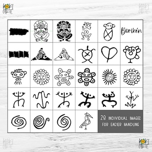 Taino Silhouettes Bundle high quality digital files for any kind of printing, vinyl cutting, engraving, laser cutting, carving, etching.