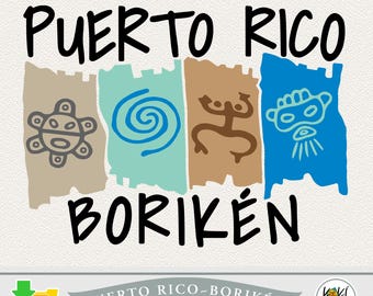Boriken Puerto Rico Taíno | High Quality Files | Digital Download | Printing | Sublimation | Vinyl Cutting | Heat Transfers.