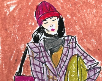 Illustration postcard print Berlin