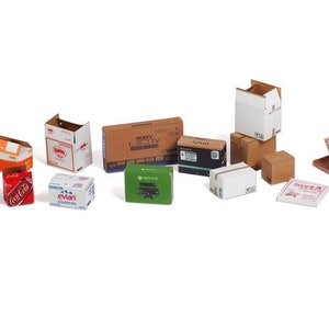 Scatole di cartone - piccolo set 2 - scala 1:35 - carta stampata (Matho Models 35092)
