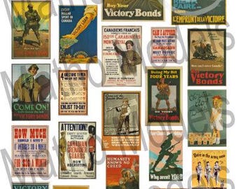 WWI Canada Propaganda Posters - 1:35 scale - printed paper (Matho Models 35004)