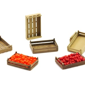 Fruit Crates - 1:35 scale - photo-etch sheet - unpainted and unassembled (Matho Models 35089)