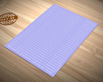 Decal Numbers - 2.5mm, white, type 1 - all scales - waterslide decals (Matho Models 80050)