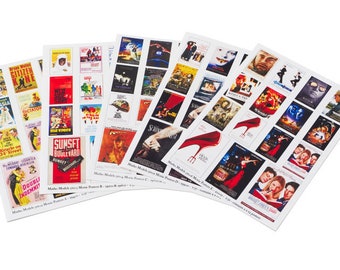 Movie Posters - BIG SET (1940s - 2000s) - 1:35 scale - printed paper (Matho Models 35107)