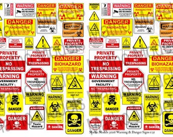Warning & Danger Signs - 1:35 scale - printed paper (Matho Models 35116)