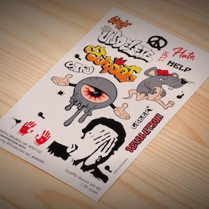 Graffiti decals set 2 - waterslide decals (Matho Models 35122)