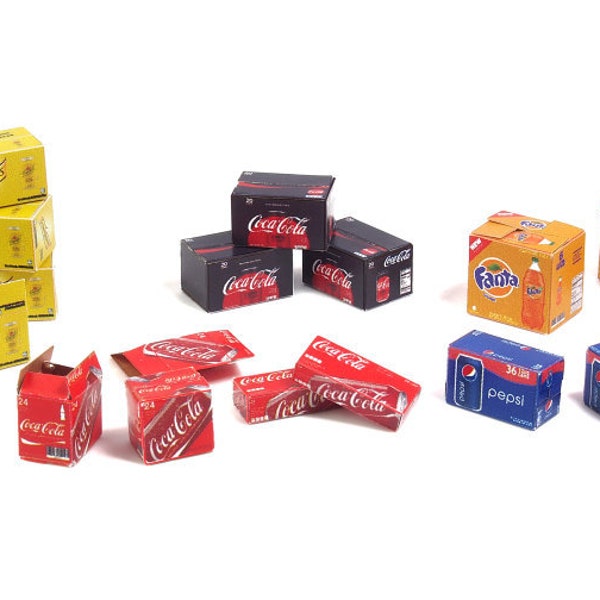 Cardboard Boxes - soda - 1:35 scale - printed paper (Matho Models 35073)