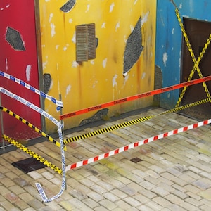 Double Sided Warning and Caution Tape A - English - 1:35 scale - printed paper (Matho Models 35108)