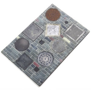 Manhole Covers - 1:35 scale - photo-etch sheet - unpainted and unassembled (Matho Models 35031)
