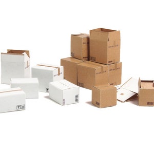 Cajas de cartón genéricas escala 1:35 papel impreso (Matho Models 35058)