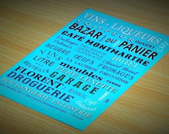 Old French Commercial Signs - 1:35 scale - waterslide decals (Matho Models 35117)