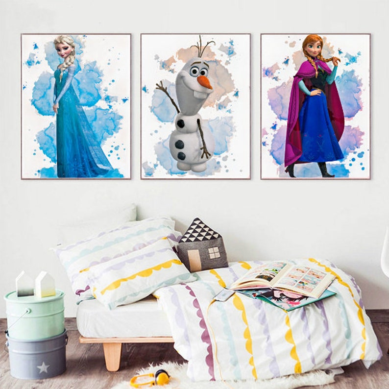 Frozen Inspired Wall Art Disney Princess Poster Digital Etsy