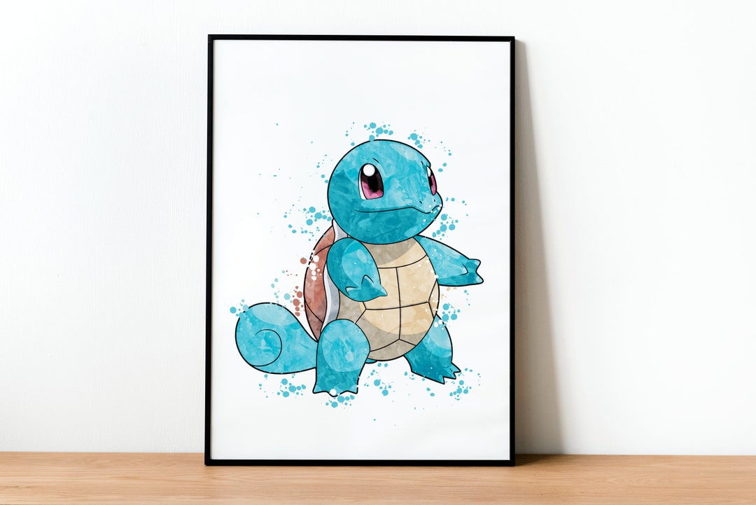 Squirtle Pokemon Digital Watercolor Print Printable Illustration ...