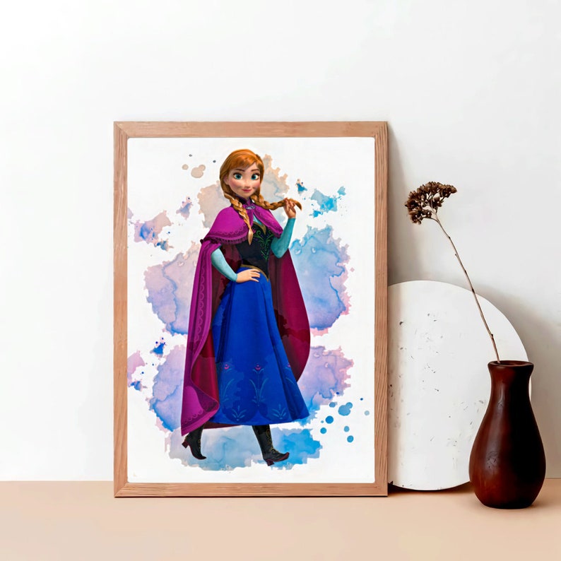Frozen Inspired Wall Art Disney Princess Poster Digital Etsy