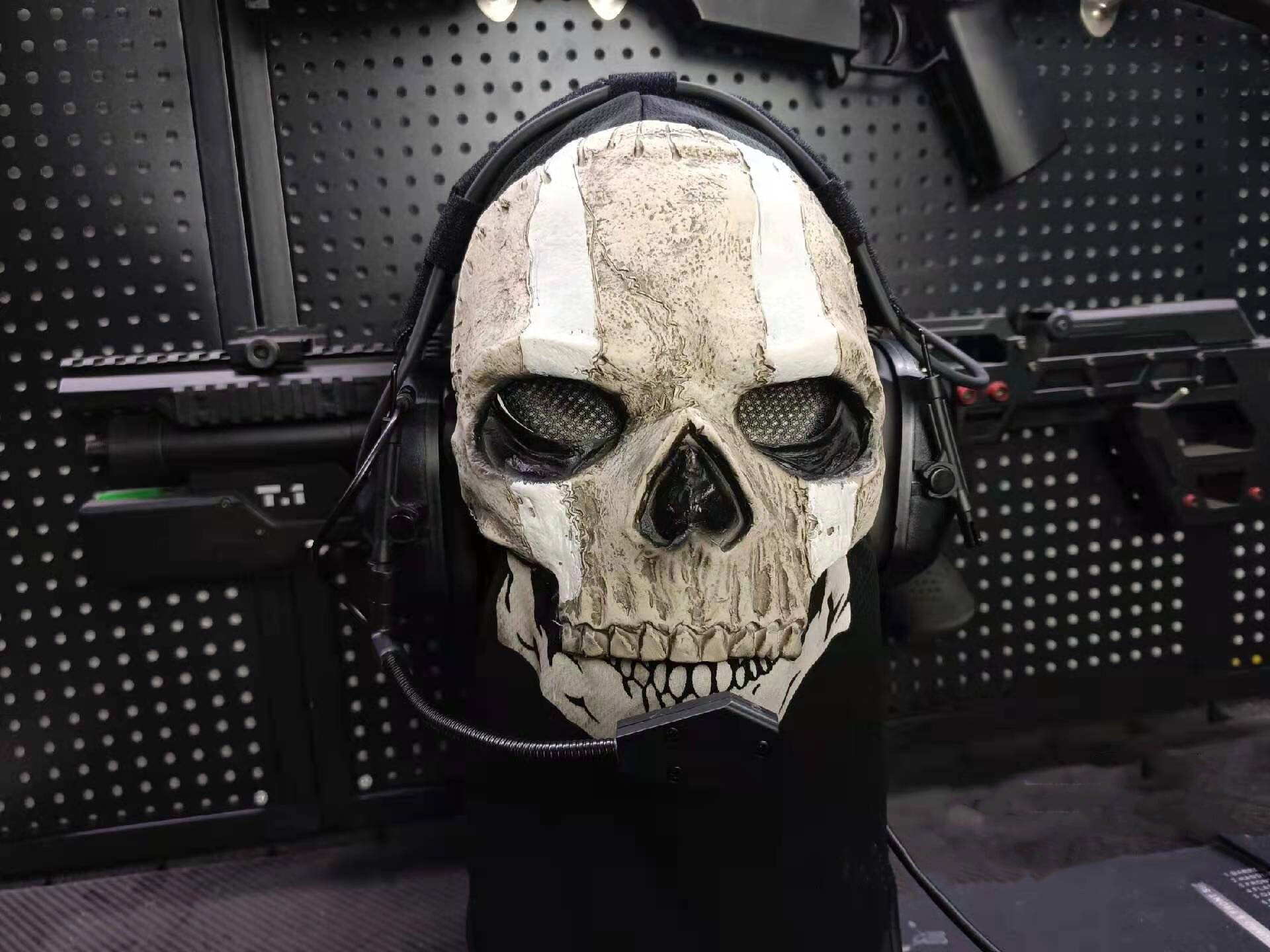 Ghost mask V2 - Operador MW2 airsoft COD Cosplay Airsoft Tactical Skull  Full Mas