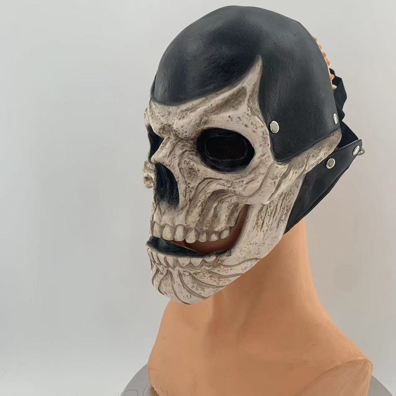Skull Mask With Moving Jaw Skull Mask Halloween Masks Latex Etsy